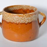 Glazed terracotta flowerpot