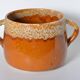 Glazed terracotta flowerpot