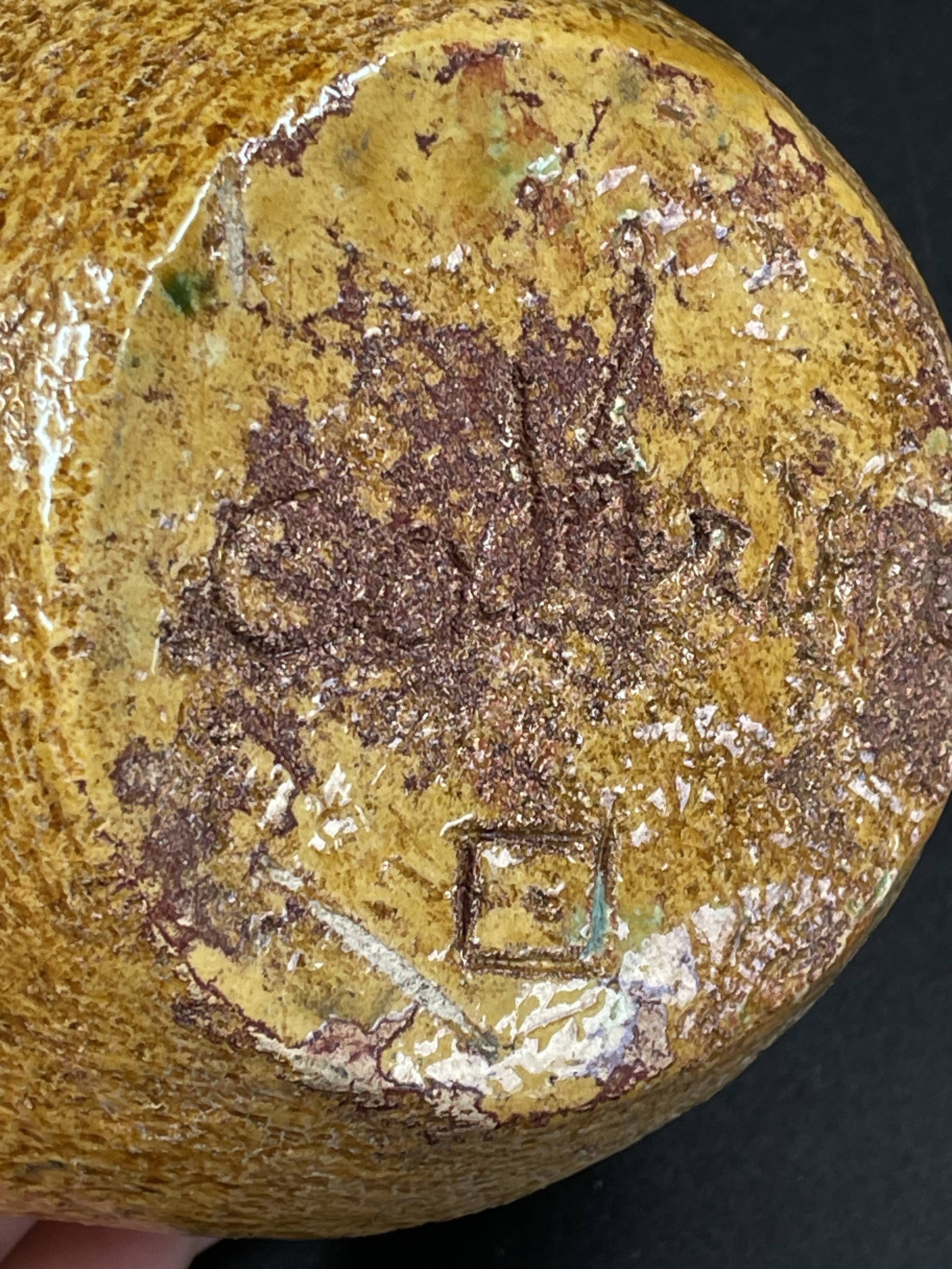 Contemporary ceramic very heavy modernist pitcher to identify H 16.5 cm