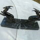 Pair of greenhouse book antelope in regulation on marble base