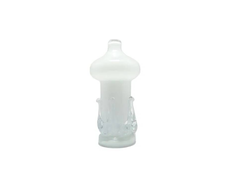 ABX Modernism Vase, white glass, Poland, 1970s