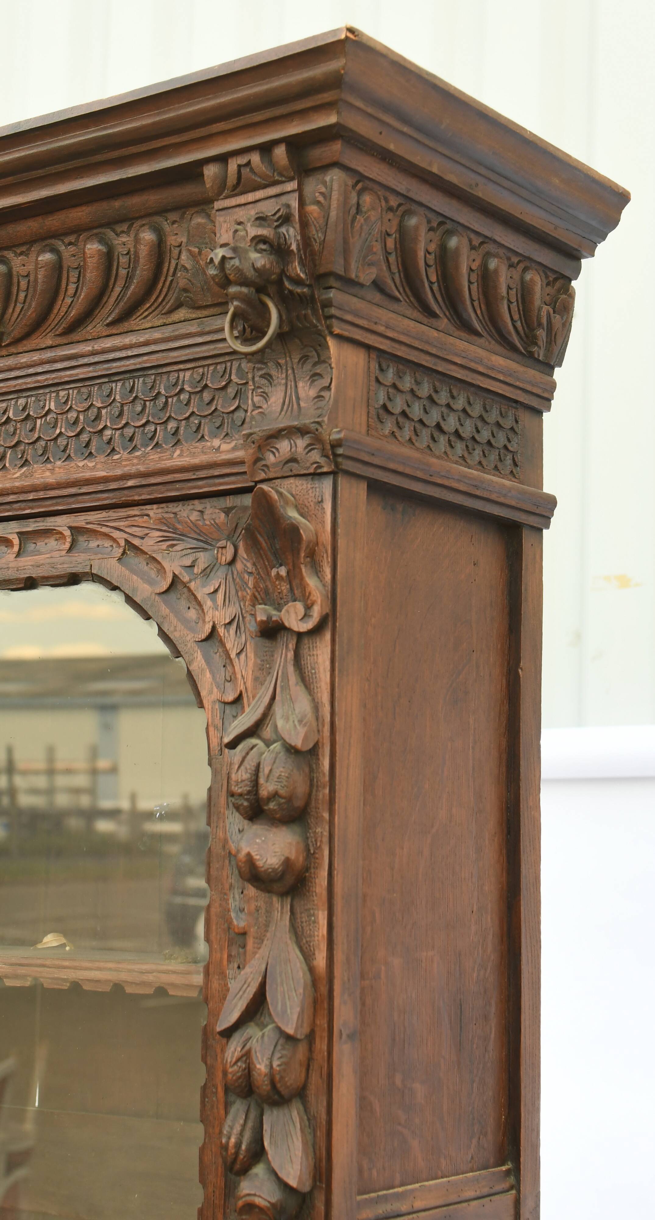 Vitrine 2 corps de style Louis XIII