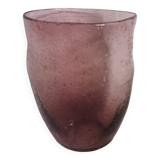 Handmade bubble glass vase