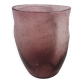 Handmade bubble glass vase