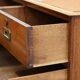 Victorian military commode in patinated walnut.