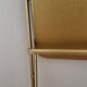 Lot de 4 chaises  pliantes - dossier et assise vert d'eau - structure métal doré -Chaisor