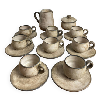 Coffee service, ceramic, Félix Céram, Vallauris