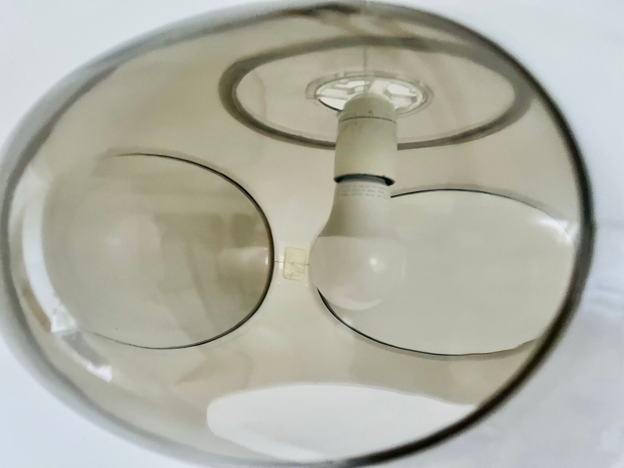 Vintage White Bug Eye - Space Age Pendant - Massive