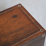 Victorian rosewood jewellery box with tray