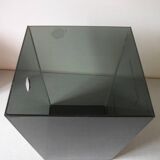 Gray plexiglass waste paper basket 30 cm