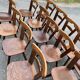 Set of 14 brutalist Scandinavian chairs