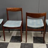 Ensemble de 4 chaises à repas Lubke en palissandre 1960