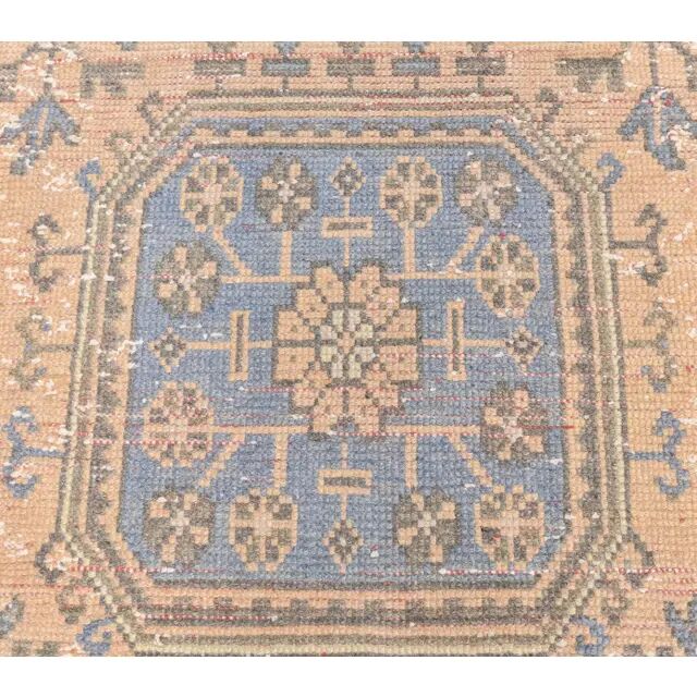 1970s Turkish Oushak Hand-Knotted Wool Rug 77x360