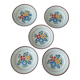 Flat plates set of five hbcm creil montereau decor cote d'argent