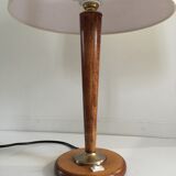 Chic wooden office lampe 1960