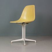 Charles & Ray Eames "La Fonda" Light Yellow Fiberglass Chairs Herman Miller