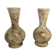 Pair of hand-painted terracotta vases