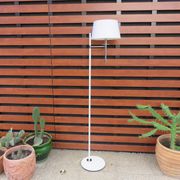 Monix Paris floor lamp in chrome brass and white lacquered metal 1960