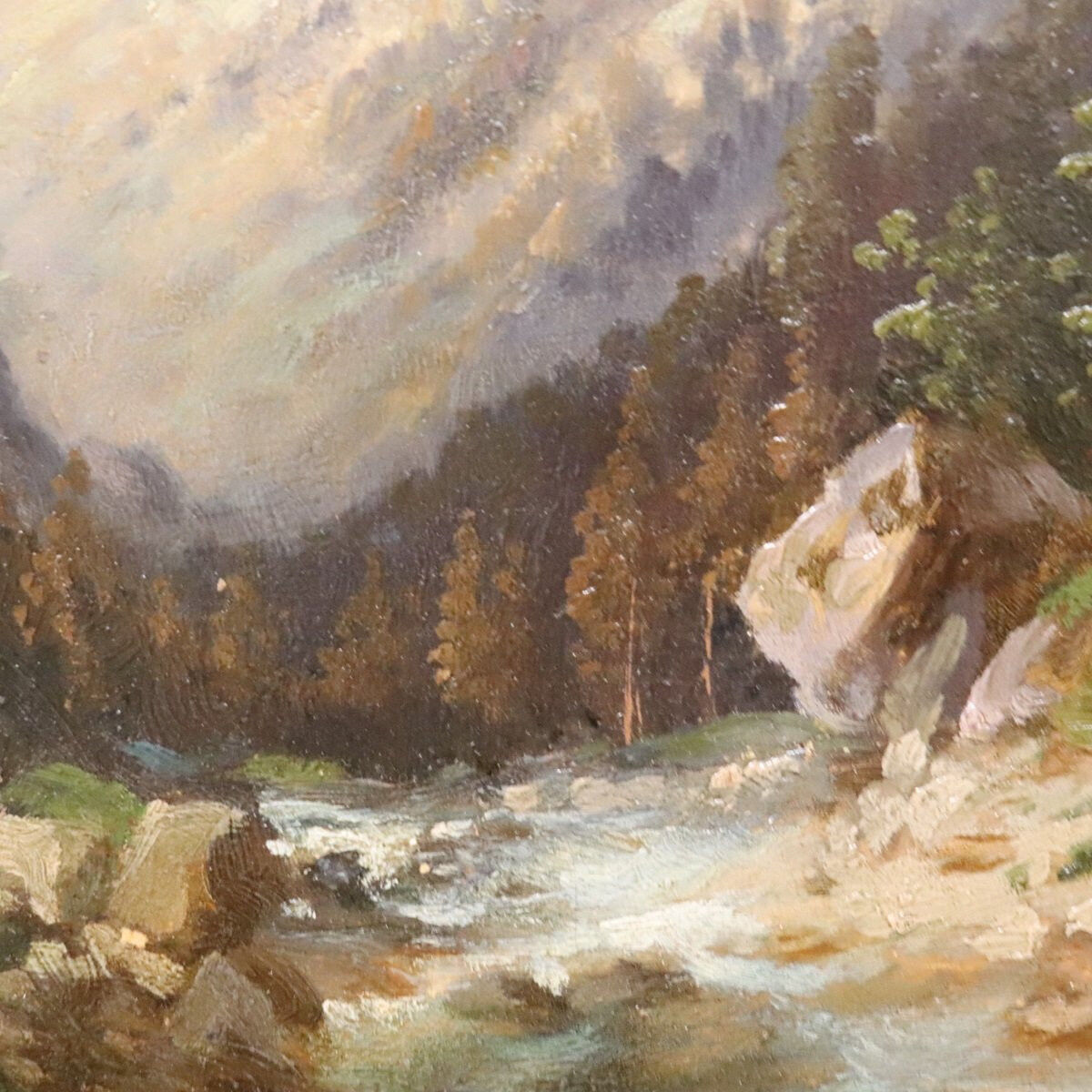 Mountain Landscape, Oil Painting On Board