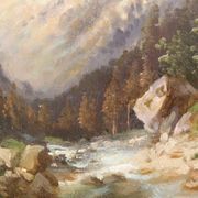 Mountain Landscape, Oil Painting On Board
