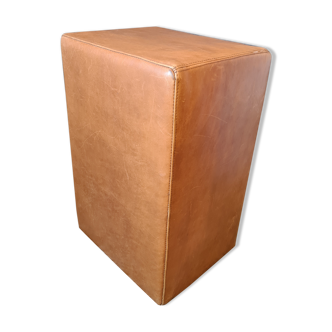 Leather pouf