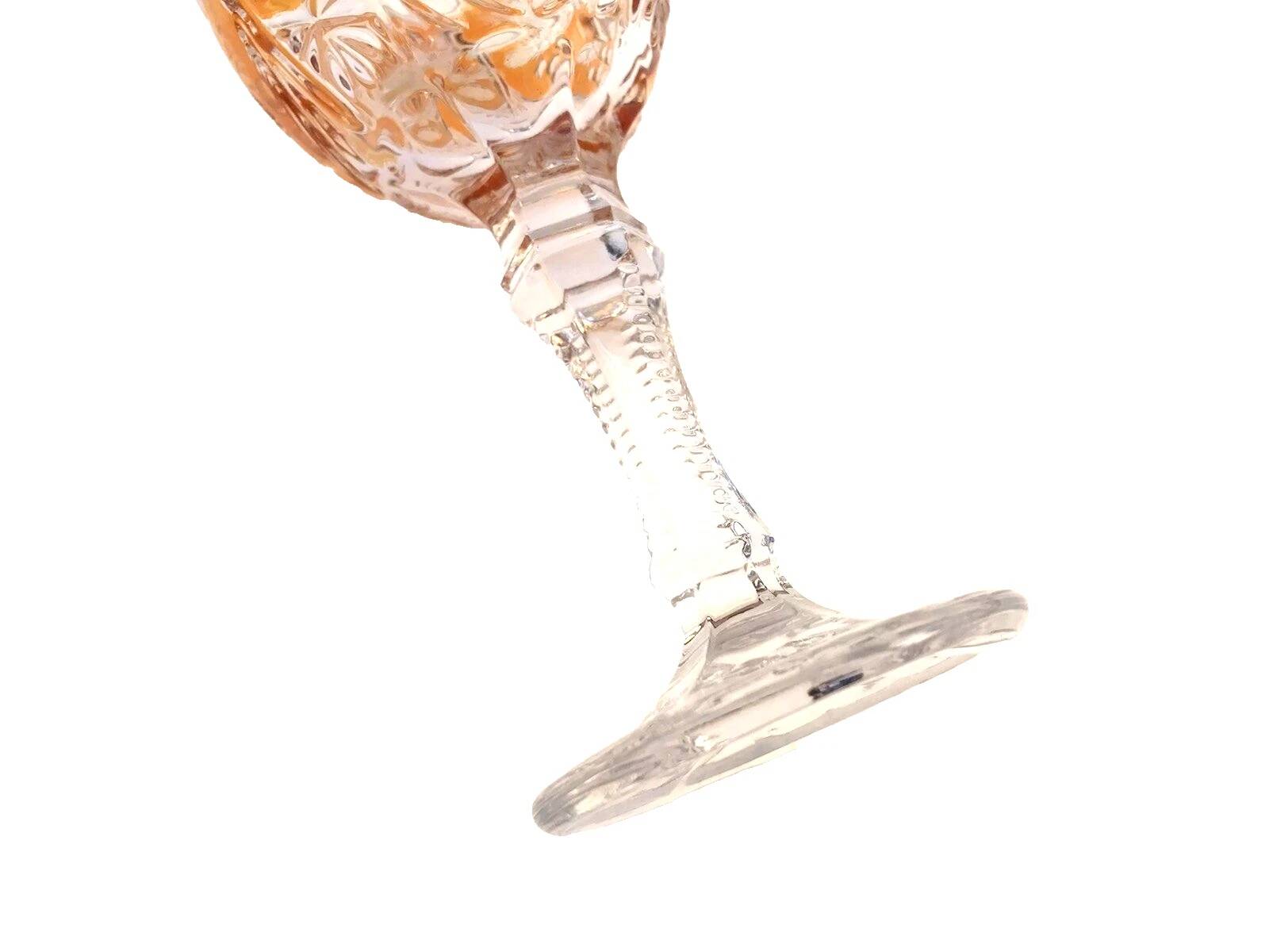 Coloured footed glass Anna Hutte model Asti, Germany
