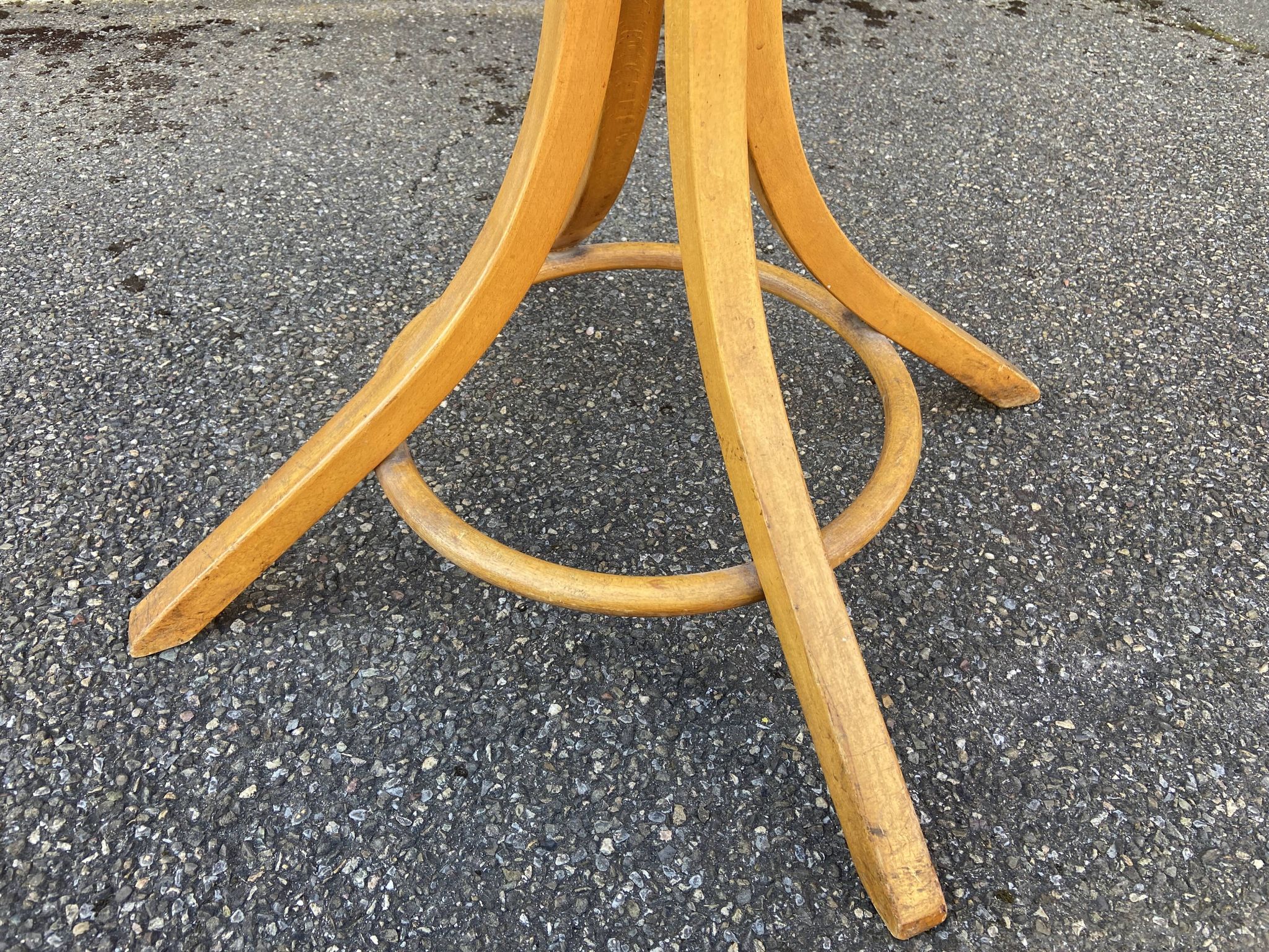 Antique French Art Deco Parrot Coat Rack Curved Wood Baumann