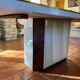 Table marbre carrare blanc année 70