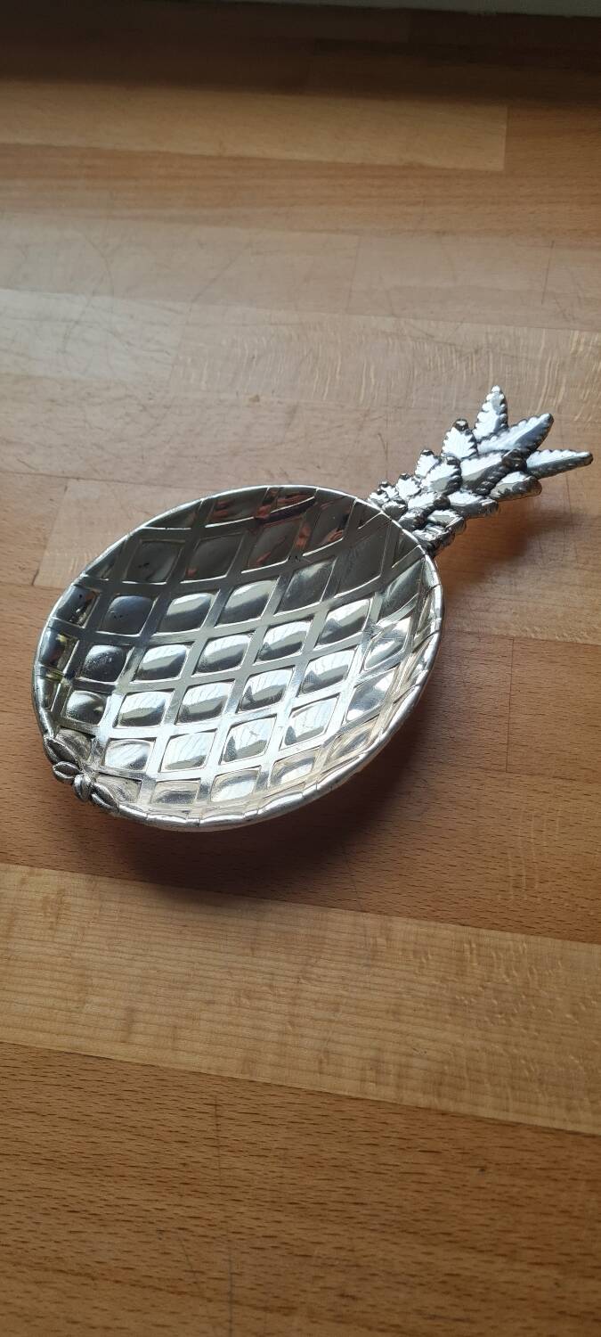 Pair of Silver-Plated Pineapple Trays, France, 1970s