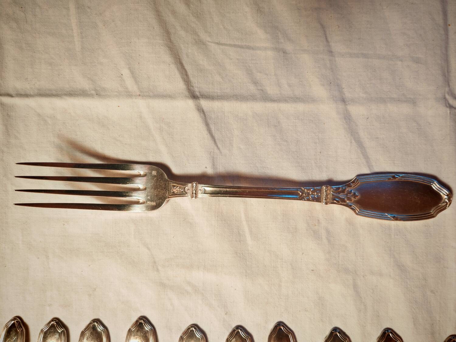 Silver-plated cutlery set, 1900