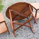Coffee table nesting tables in cherry wood in classic style from the 60s/70s