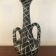Vase vallauris, white and black, vintage year 60