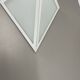 Original cubic satin white glass wall light by glashütte limburg, germany 1980s