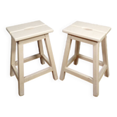 Pair of old farm stools