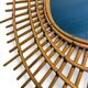 Miroir mural vintage bambou & laiton – France, circa 1950
