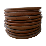 Lot 10 dessert plates in sandstone