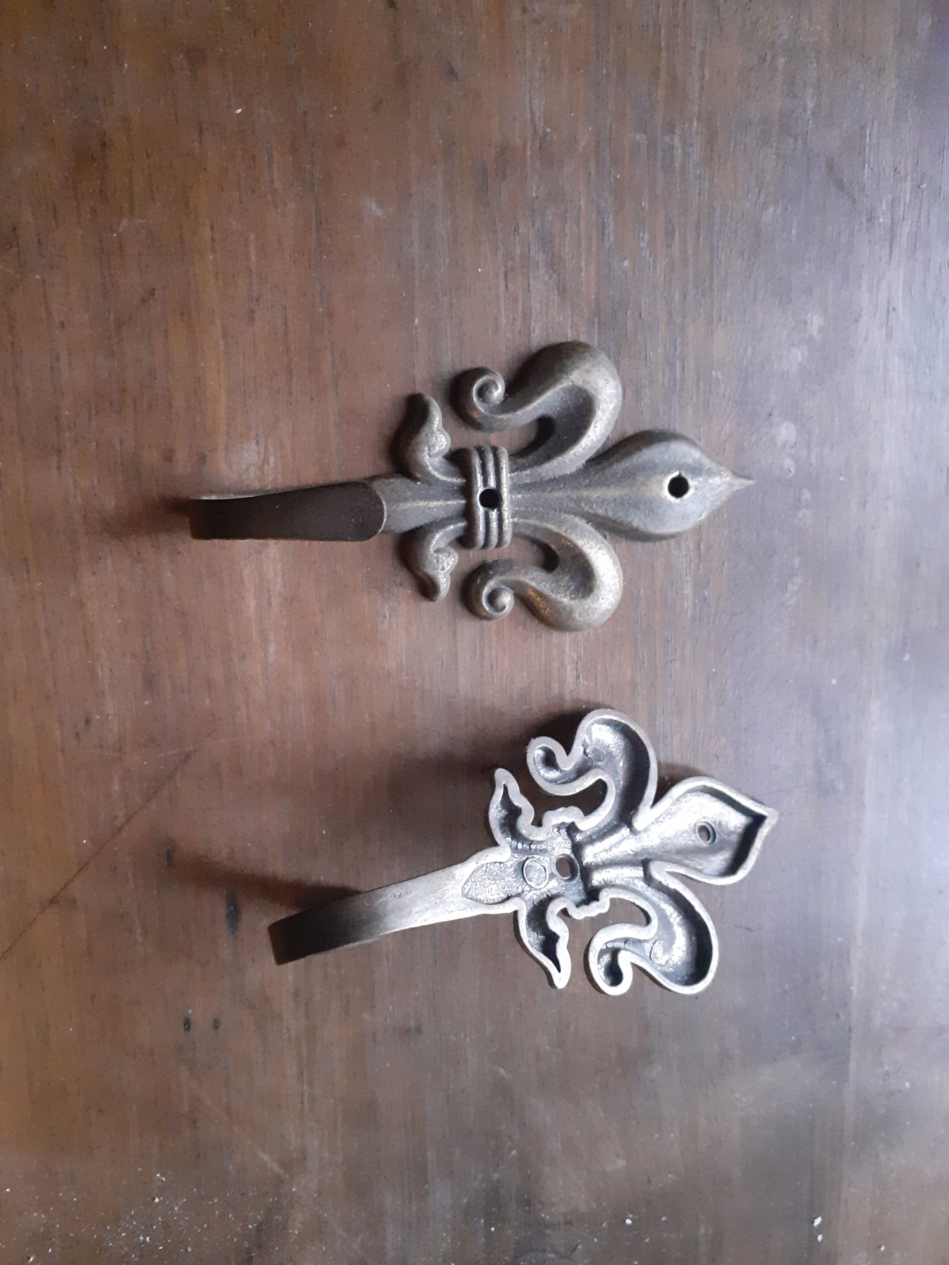 Vintage brass hooks