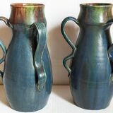 Duo of Flemish pottery of Charles and Auguste Maes early twentieth century