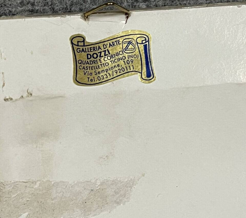 Italian School: oil on canvas mounted on panel circa 1900 view of Milan