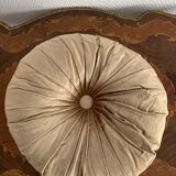 Coussin velours rond lamé or