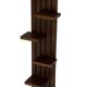 vintage wall shelf plant support, decoration oak wood
