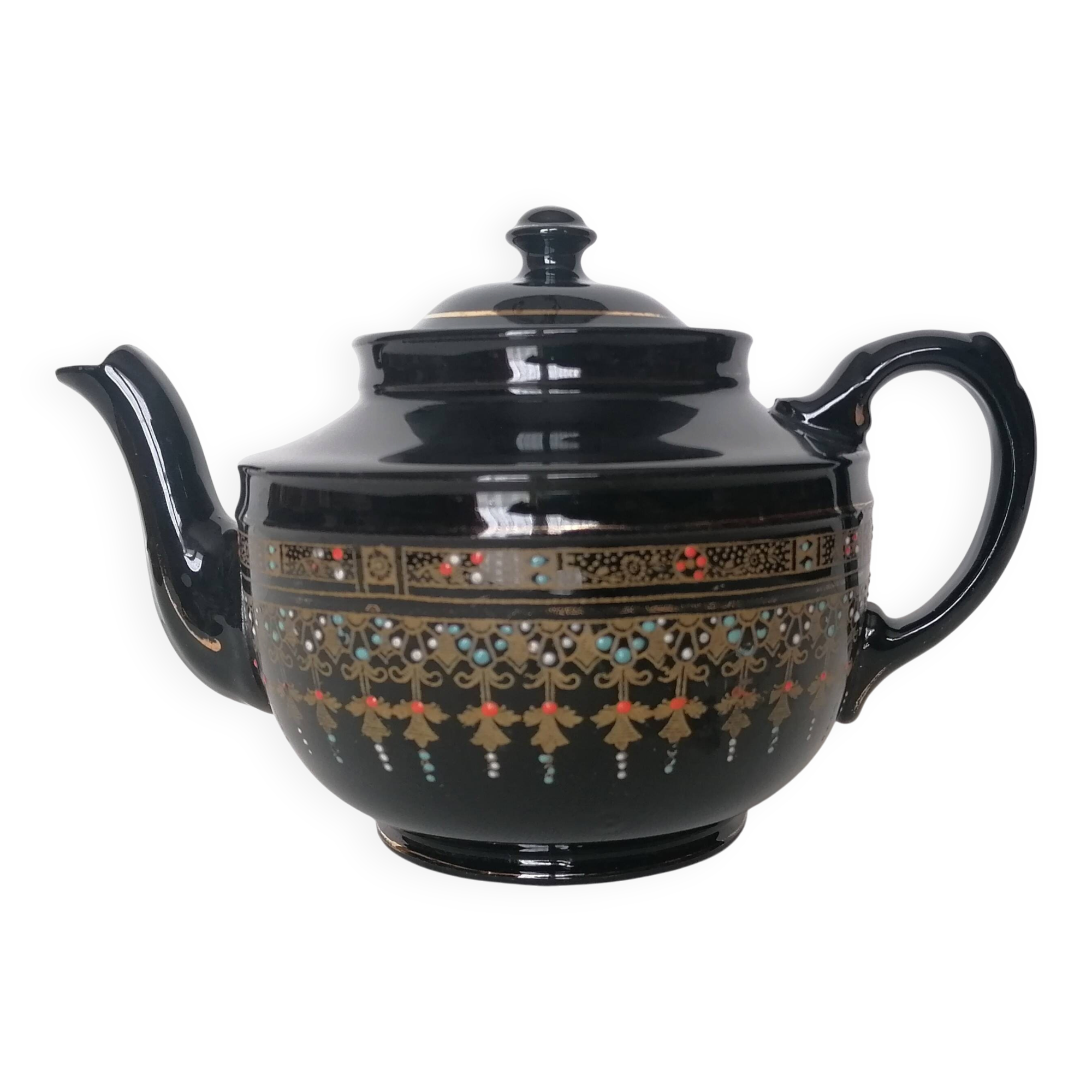 Victoria numbered enamelled earthenware teapot