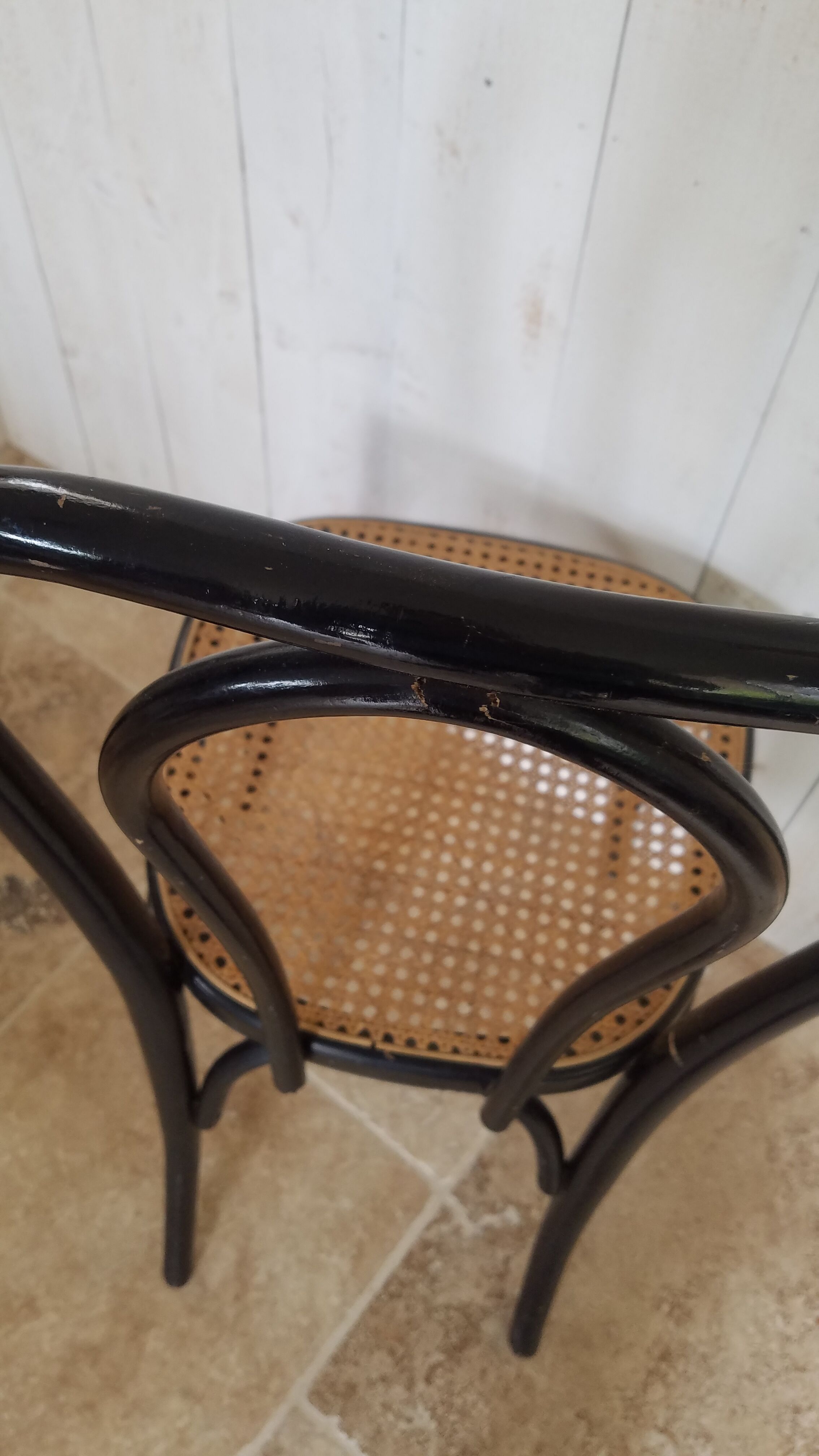 Sitting caning bistro chair