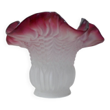 Old pink glass paste tulip