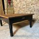 Raw wood coffee table - black legs