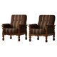 Modern Danish, a pair of lounge chairs in oak and wool, Henning Kjærnulf, 1960s.