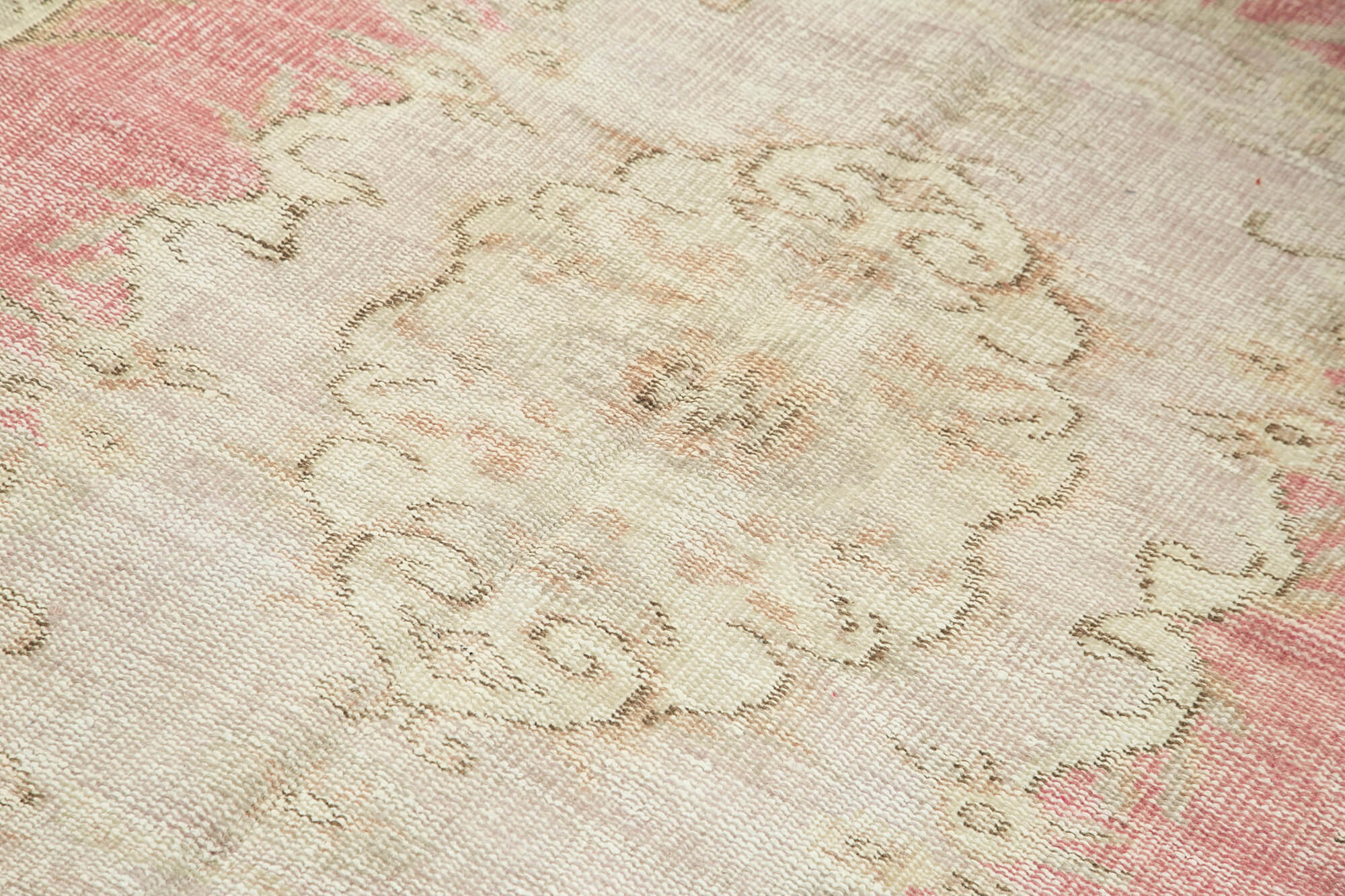 Tapis beige anatolien unique tissé à la main 147 cm x 231 cm - 38882