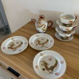 Japanese service with golden dragon pattern