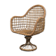 Rattan chair with swivel base