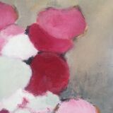 Beautiful bouquet of flowers on canvas
